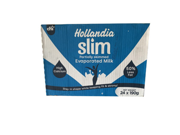 Hollandia slim evaporated milk 190g x 24