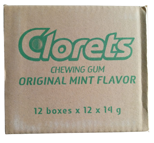 Clorets Chewing Gum Mint Flavour 12 boxes x 12 x 14g – Online Hydramarts